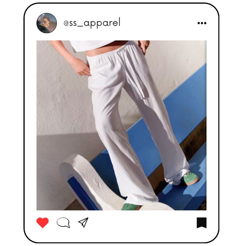 H&M STRAIGHT-LEG DRAWSTRING PANTS